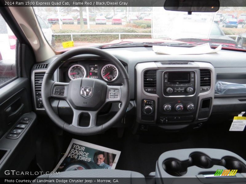 Flame Red / Black/Diesel Gray 2014 Ram 1500 Express Quad Cab