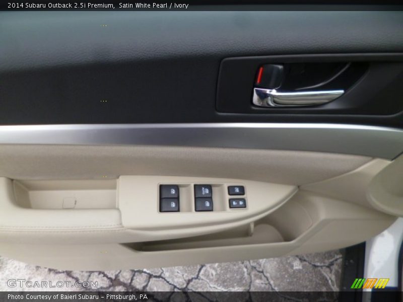 Satin White Pearl / Ivory 2014 Subaru Outback 2.5i Premium