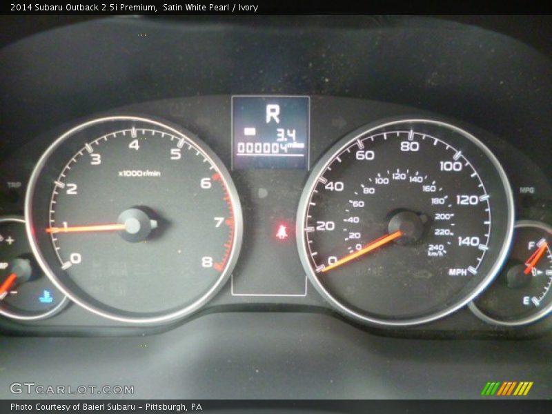 Satin White Pearl / Ivory 2014 Subaru Outback 2.5i Premium