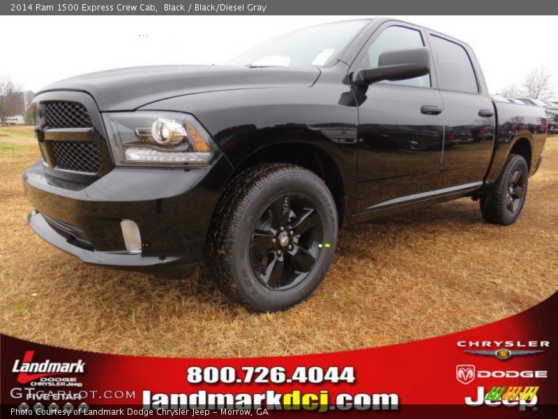 Black / Black/Diesel Gray 2014 Ram 1500 Express Crew Cab