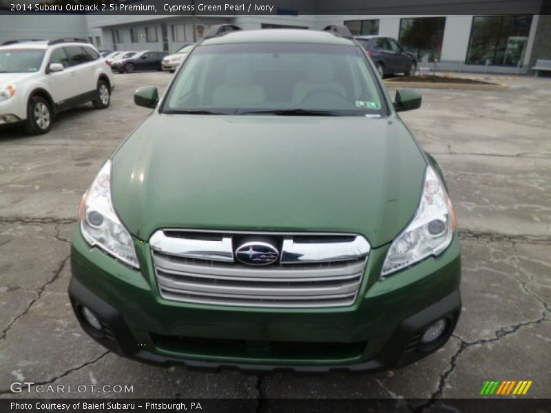 Cypress Green Pearl / Ivory 2014 Subaru Outback 2.5i Premium