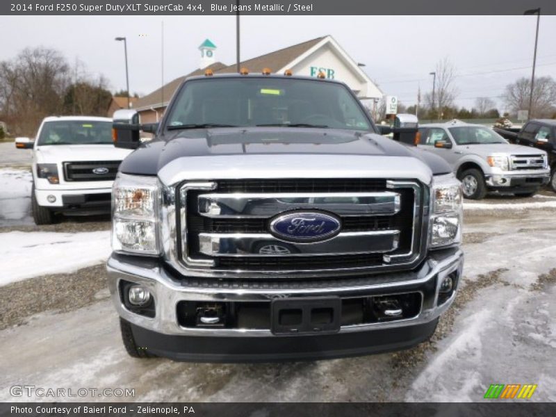 Blue Jeans Metallic / Steel 2014 Ford F250 Super Duty XLT SuperCab 4x4
