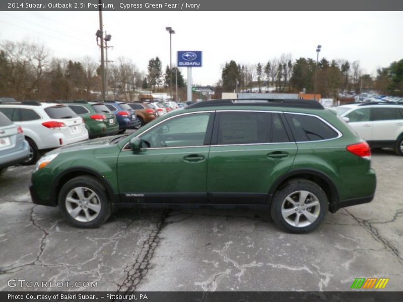 Cypress Green Pearl / Ivory 2014 Subaru Outback 2.5i Premium