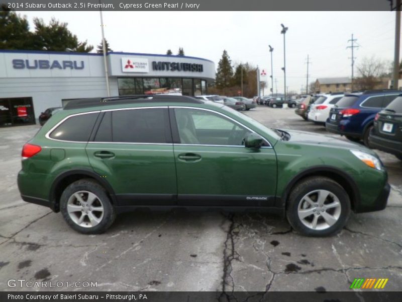 Cypress Green Pearl / Ivory 2014 Subaru Outback 2.5i Premium
