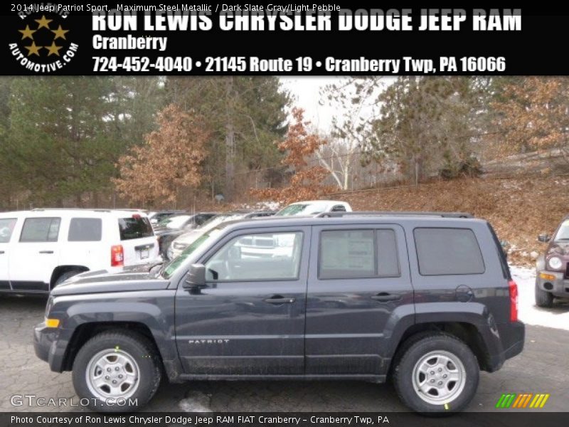 Maximum Steel Metallic / Dark Slate Gray/Light Pebble 2014 Jeep Patriot Sport