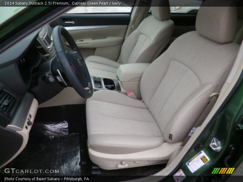 Cypress Green Pearl / Ivory 2014 Subaru Outback 2.5i Premium