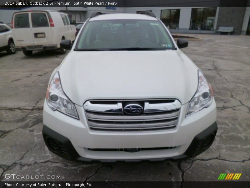 Satin White Pearl / Ivory 2014 Subaru Outback 2.5i Premium