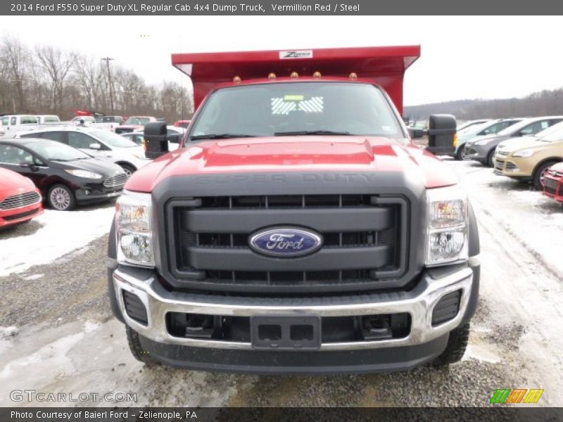  2014 F550 Super Duty XL Regular Cab 4x4 Dump Truck Vermillion Red