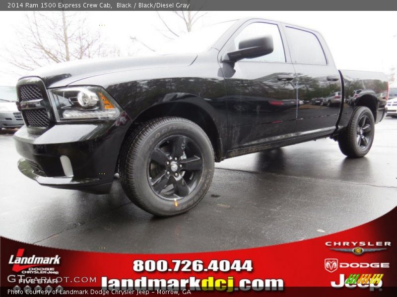Black / Black/Diesel Gray 2014 Ram 1500 Express Crew Cab