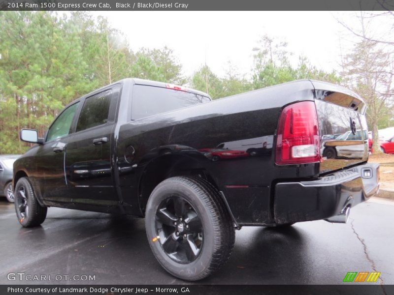 Black / Black/Diesel Gray 2014 Ram 1500 Express Crew Cab