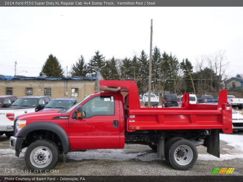 Vermillion Red / Steel 2014 Ford F550 Super Duty XL Regular Cab 4x4 Dump Truck