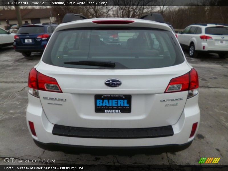 Satin White Pearl / Ivory 2014 Subaru Outback 2.5i Premium