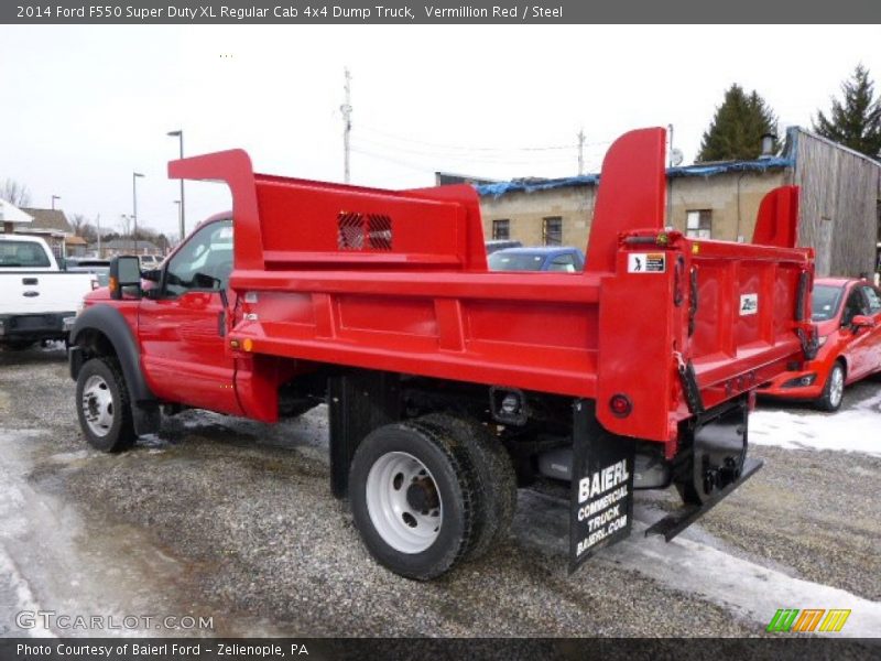 Vermillion Red / Steel 2014 Ford F550 Super Duty XL Regular Cab 4x4 Dump Truck