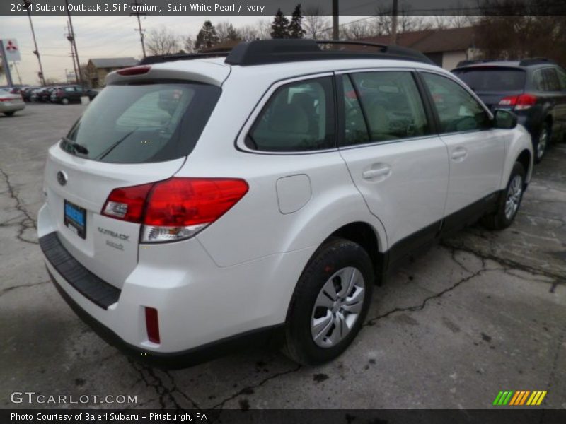 Satin White Pearl / Ivory 2014 Subaru Outback 2.5i Premium