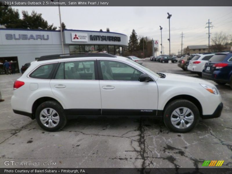 Satin White Pearl / Ivory 2014 Subaru Outback 2.5i Premium