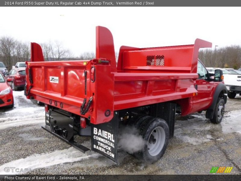 Vermillion Red / Steel 2014 Ford F550 Super Duty XL Regular Cab 4x4 Dump Truck