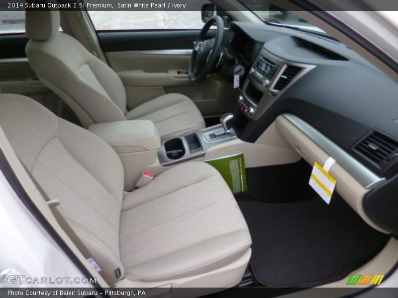 Satin White Pearl / Ivory 2014 Subaru Outback 2.5i Premium