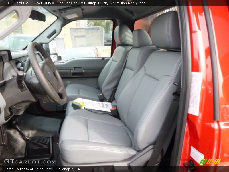 Vermillion Red / Steel 2014 Ford F550 Super Duty XL Regular Cab 4x4 Dump Truck