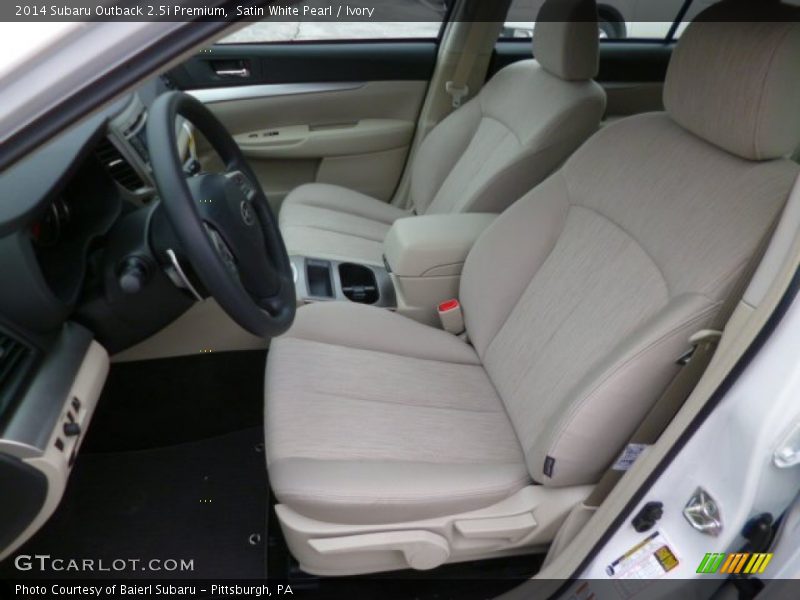 Satin White Pearl / Ivory 2014 Subaru Outback 2.5i Premium