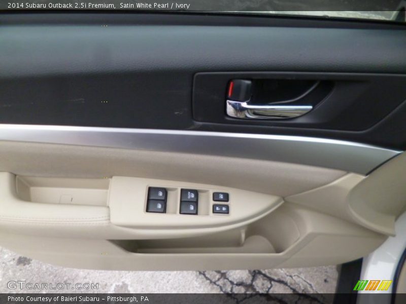 Satin White Pearl / Ivory 2014 Subaru Outback 2.5i Premium