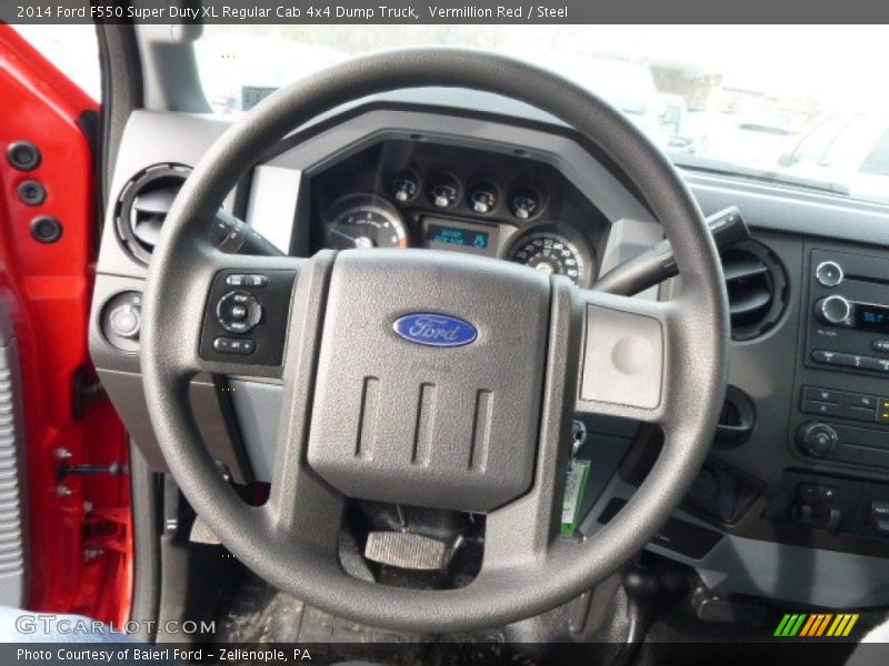 Vermillion Red / Steel 2014 Ford F550 Super Duty XL Regular Cab 4x4 Dump Truck