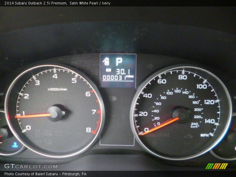 Satin White Pearl / Ivory 2014 Subaru Outback 2.5i Premium