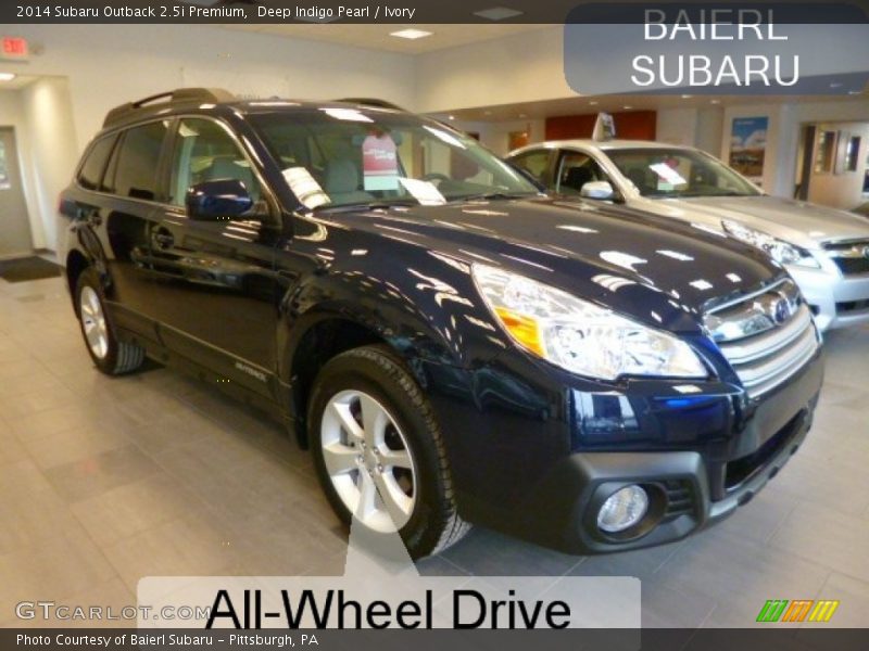 Deep Indigo Pearl / Ivory 2014 Subaru Outback 2.5i Premium