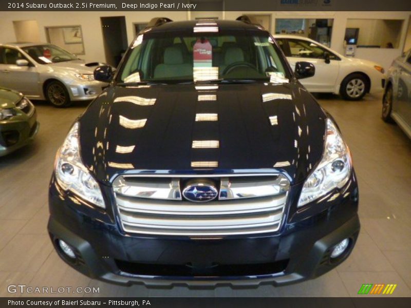 Deep Indigo Pearl / Ivory 2014 Subaru Outback 2.5i Premium
