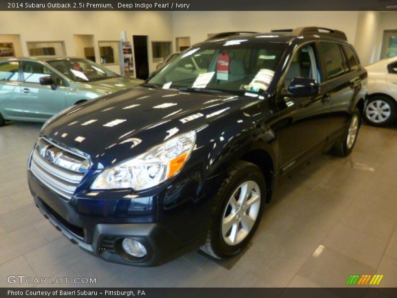 Deep Indigo Pearl / Ivory 2014 Subaru Outback 2.5i Premium