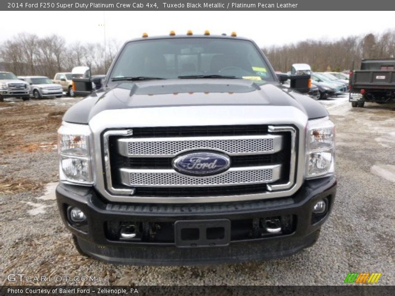 Tuxedo Black Metallic / Platinum Pecan Leather 2014 Ford F250 Super Duty Platinum Crew Cab 4x4