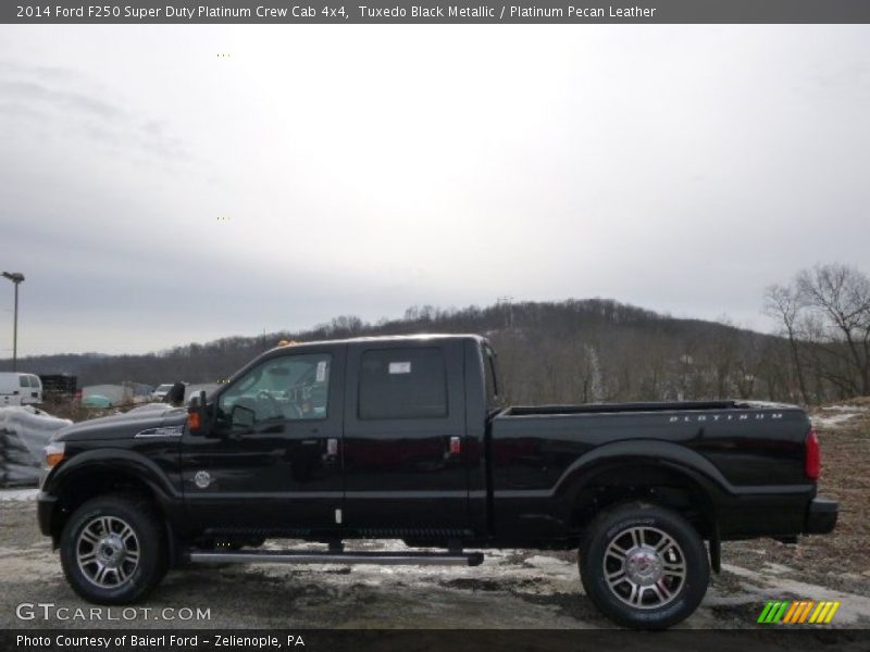Tuxedo Black Metallic / Platinum Pecan Leather 2014 Ford F250 Super Duty Platinum Crew Cab 4x4
