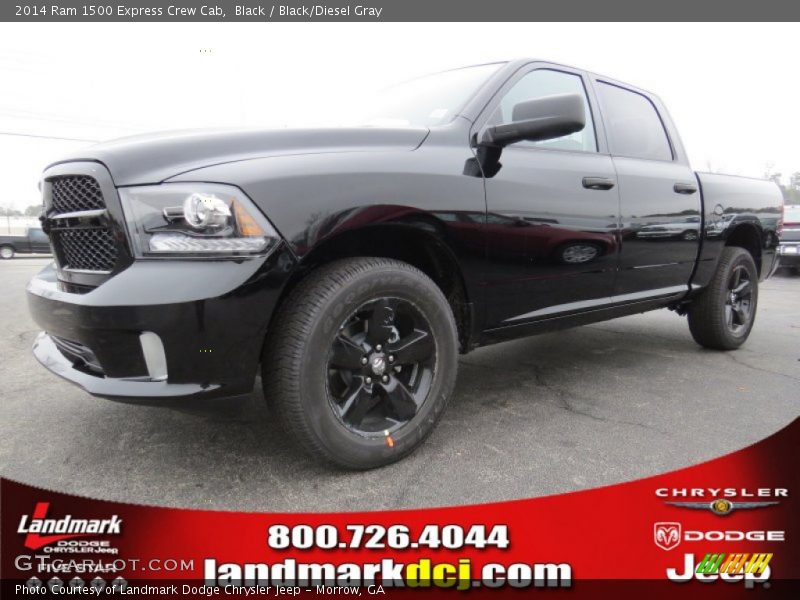 Black / Black/Diesel Gray 2014 Ram 1500 Express Crew Cab