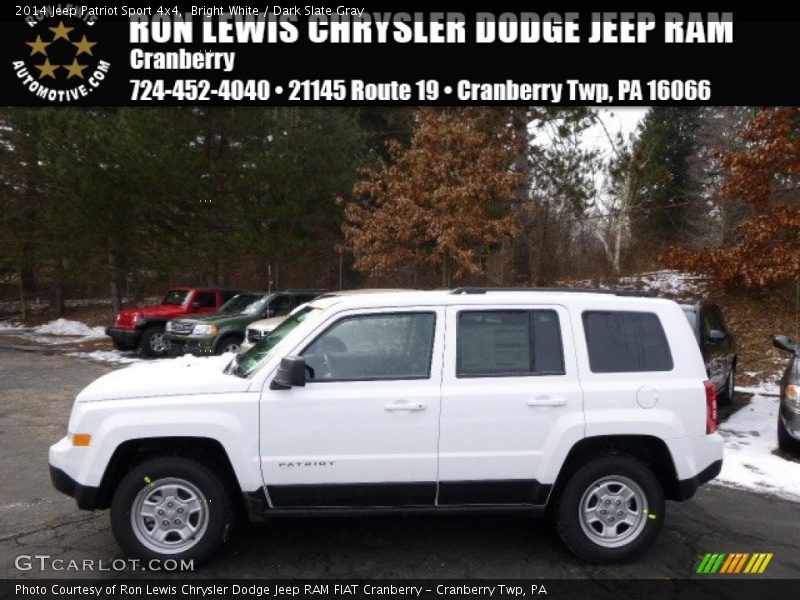 Bright White / Dark Slate Gray 2014 Jeep Patriot Sport 4x4