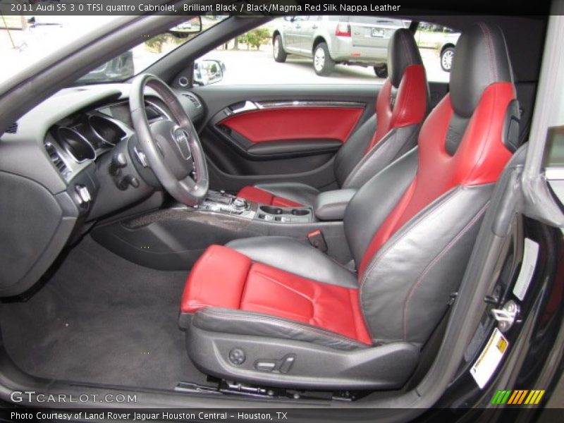 Brilliant Black / Black/Magma Red Silk Nappa Leather 2011 Audi S5 3.0 TFSI quattro Cabriolet