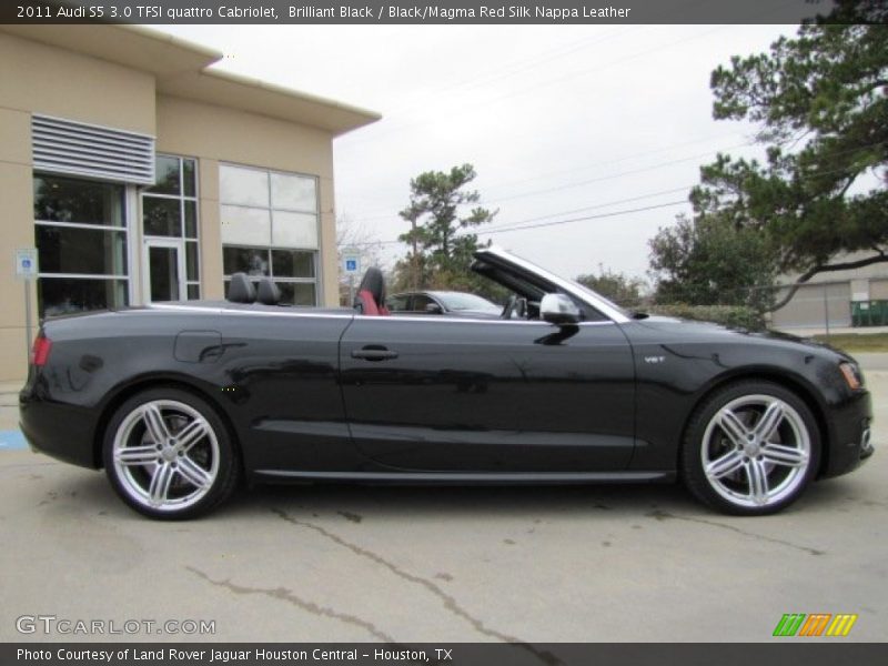 Brilliant Black / Black/Magma Red Silk Nappa Leather 2011 Audi S5 3.0 TFSI quattro Cabriolet