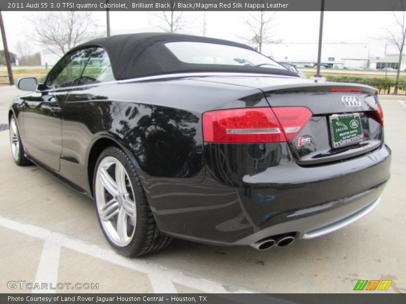 Brilliant Black / Black/Magma Red Silk Nappa Leather 2011 Audi S5 3.0 TFSI quattro Cabriolet