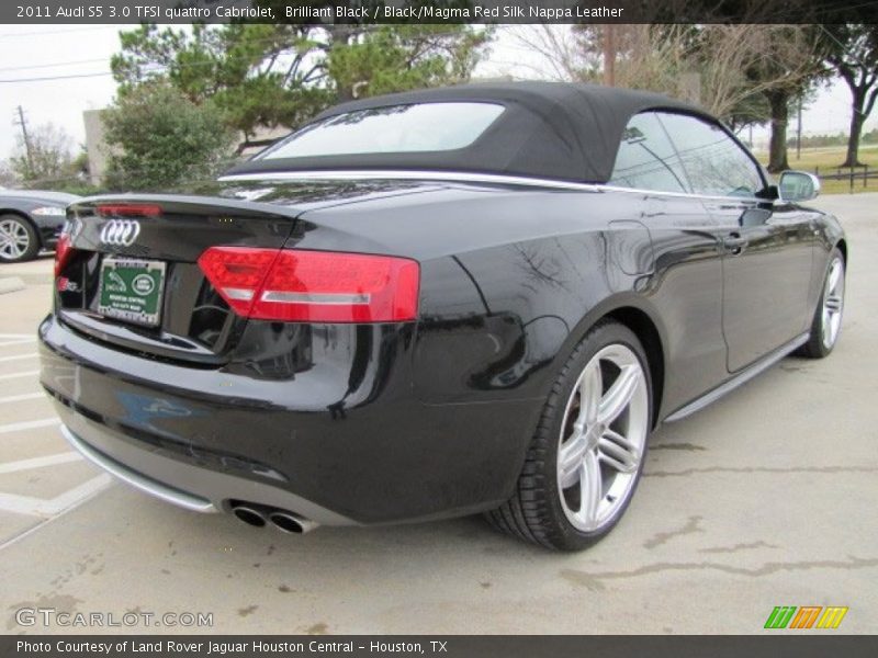 Brilliant Black / Black/Magma Red Silk Nappa Leather 2011 Audi S5 3.0 TFSI quattro Cabriolet