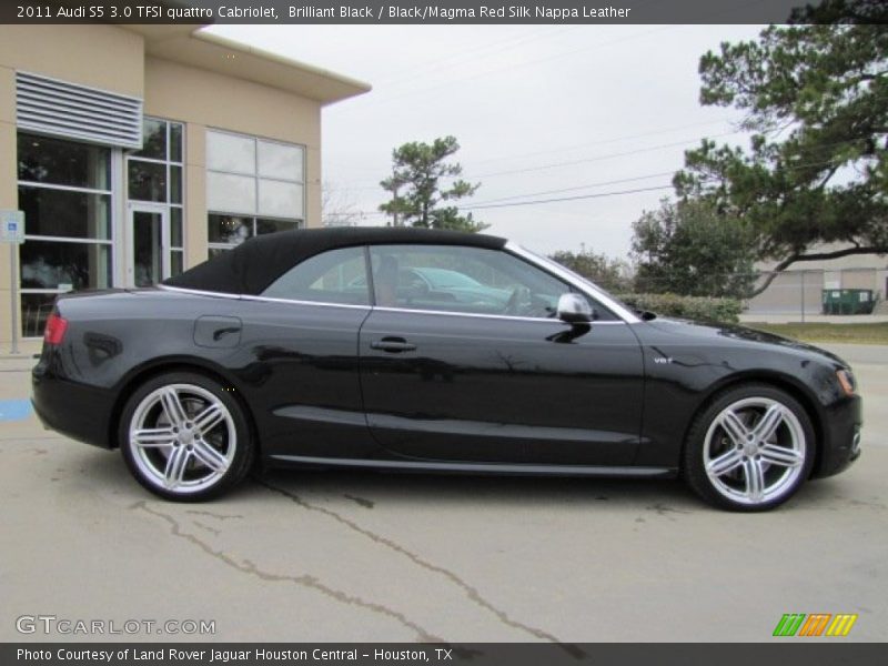 Brilliant Black / Black/Magma Red Silk Nappa Leather 2011 Audi S5 3.0 TFSI quattro Cabriolet