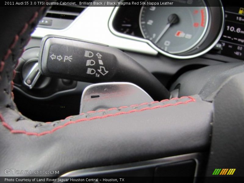 Brilliant Black / Black/Magma Red Silk Nappa Leather 2011 Audi S5 3.0 TFSI quattro Cabriolet