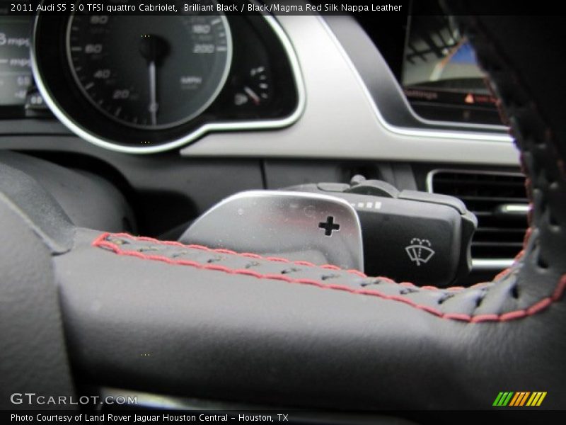 Brilliant Black / Black/Magma Red Silk Nappa Leather 2011 Audi S5 3.0 TFSI quattro Cabriolet