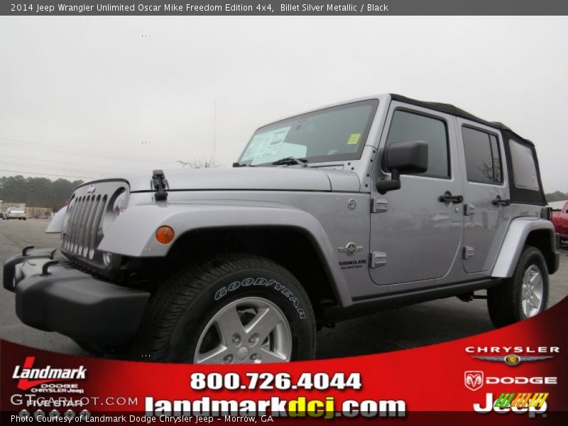 Billet Silver Metallic / Black 2014 Jeep Wrangler Unlimited Oscar Mike Freedom Edition 4x4