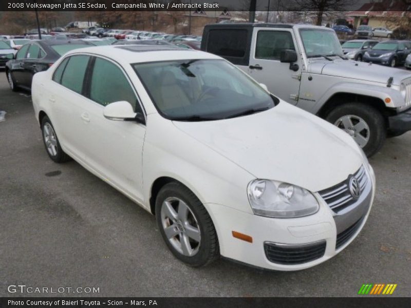 Campanella White / Anthracite Black 2008 Volkswagen Jetta SE Sedan