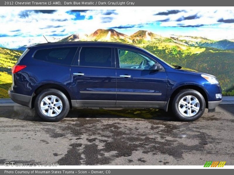 Dark Blue Metallic / Dark Gray/Light Gray 2012 Chevrolet Traverse LS AWD
