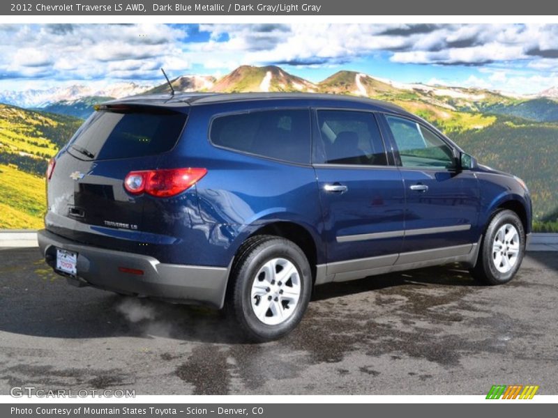 Dark Blue Metallic / Dark Gray/Light Gray 2012 Chevrolet Traverse LS AWD