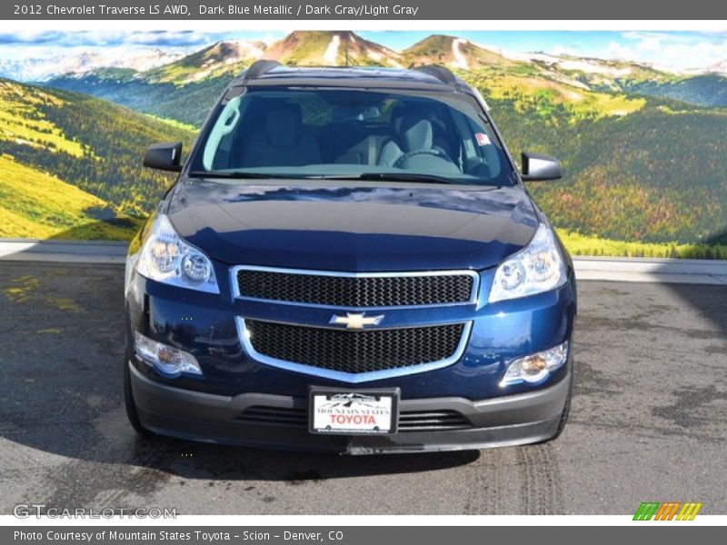 Dark Blue Metallic / Dark Gray/Light Gray 2012 Chevrolet Traverse LS AWD