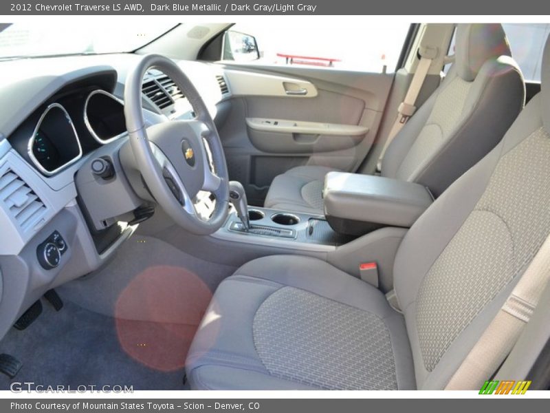 Dark Blue Metallic / Dark Gray/Light Gray 2012 Chevrolet Traverse LS AWD