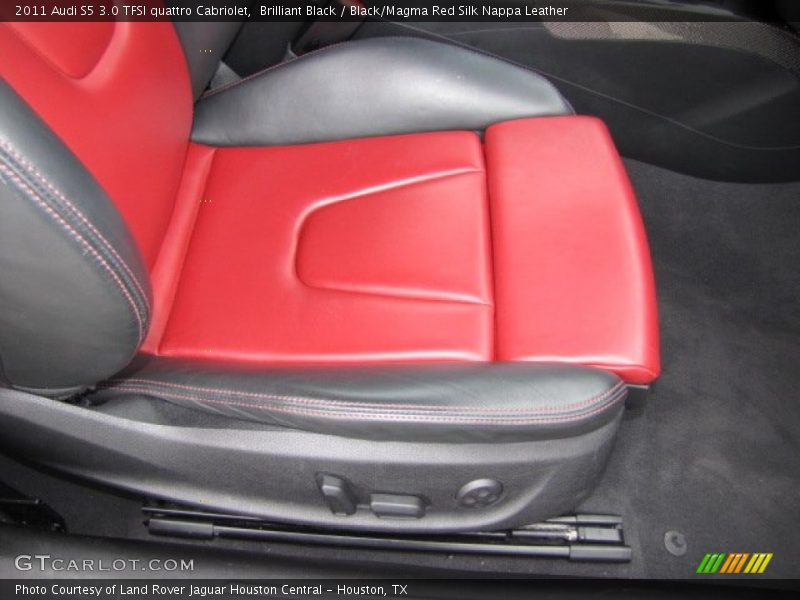 Brilliant Black / Black/Magma Red Silk Nappa Leather 2011 Audi S5 3.0 TFSI quattro Cabriolet