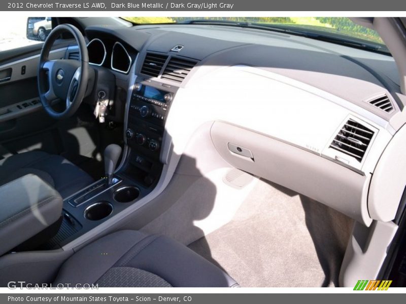 Dark Blue Metallic / Dark Gray/Light Gray 2012 Chevrolet Traverse LS AWD