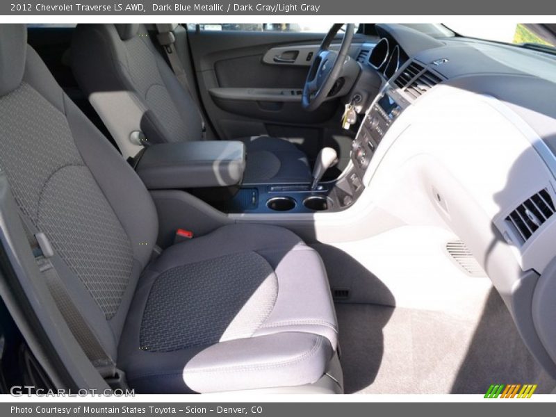 Dark Blue Metallic / Dark Gray/Light Gray 2012 Chevrolet Traverse LS AWD