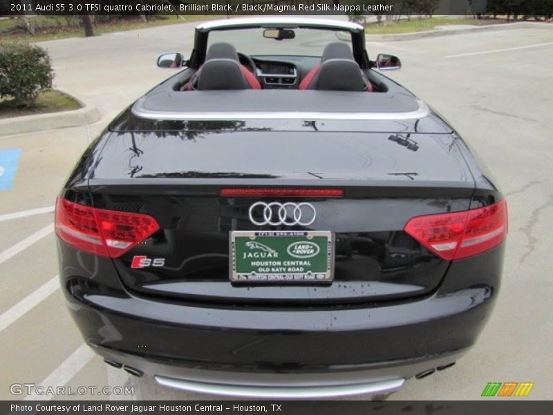 Brilliant Black / Black/Magma Red Silk Nappa Leather 2011 Audi S5 3.0 TFSI quattro Cabriolet